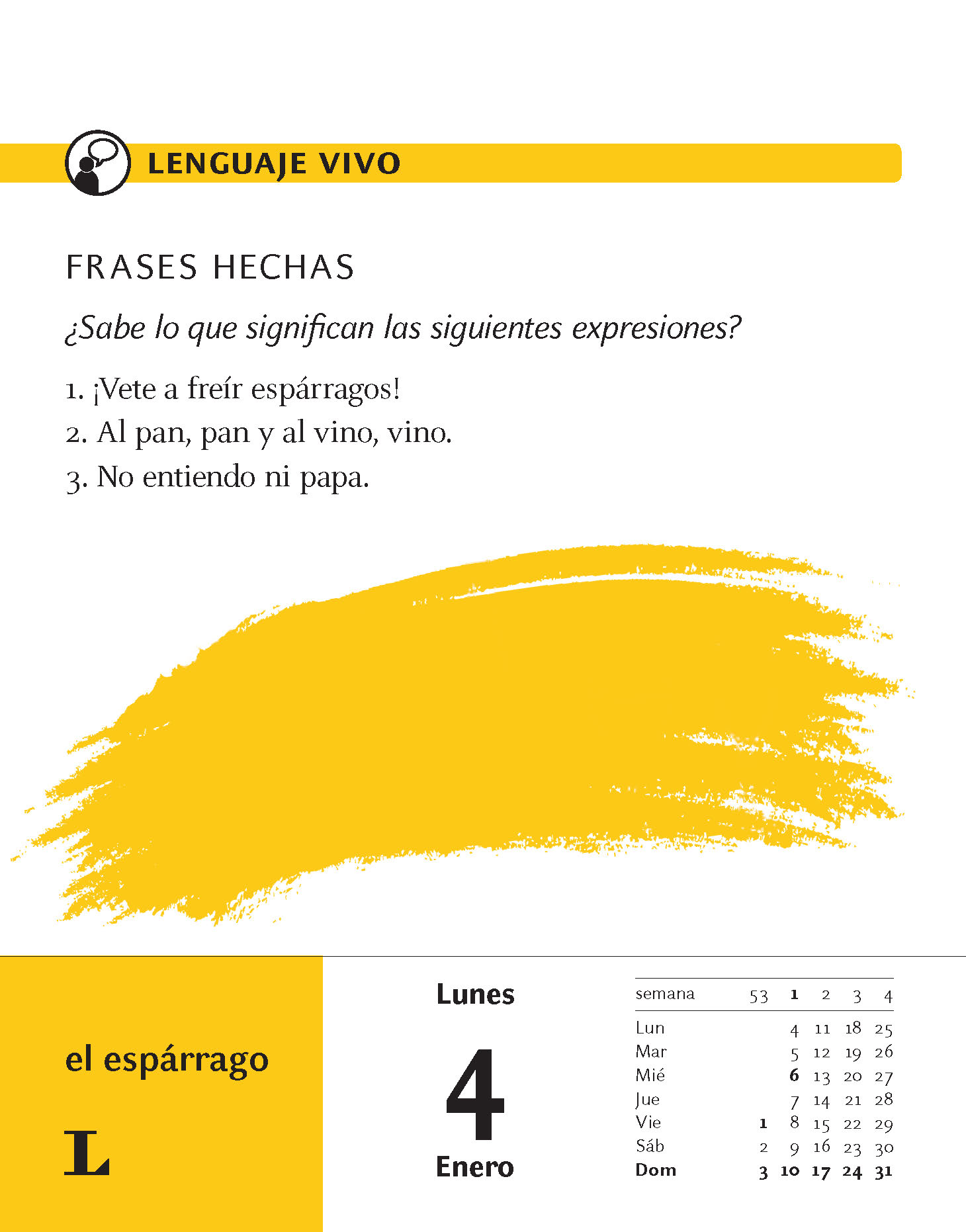 Langenscheidt Sprachkalender Spanisch 2021